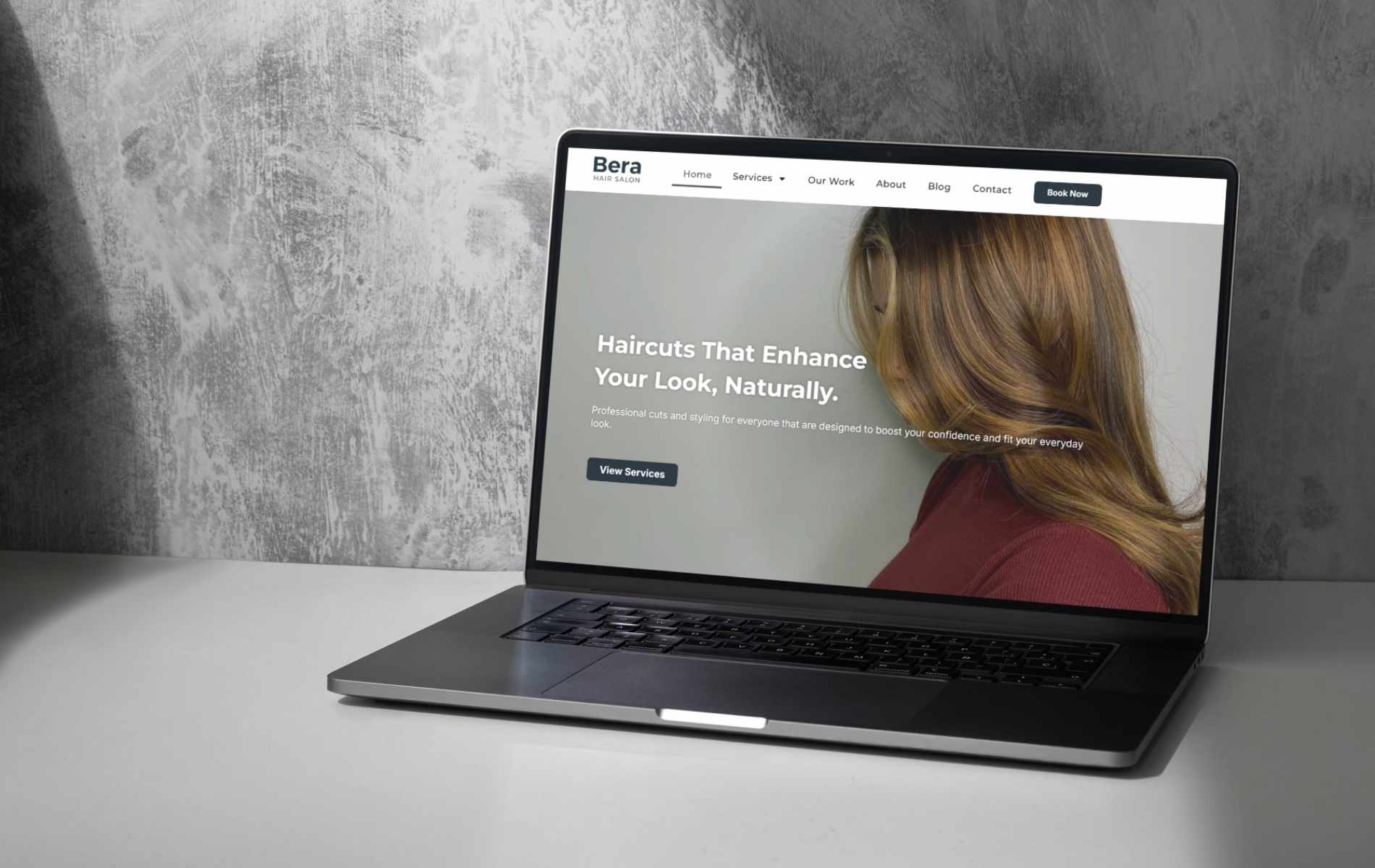 Bera Hair Salon project mockup