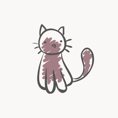 Cute minimal cat doodle