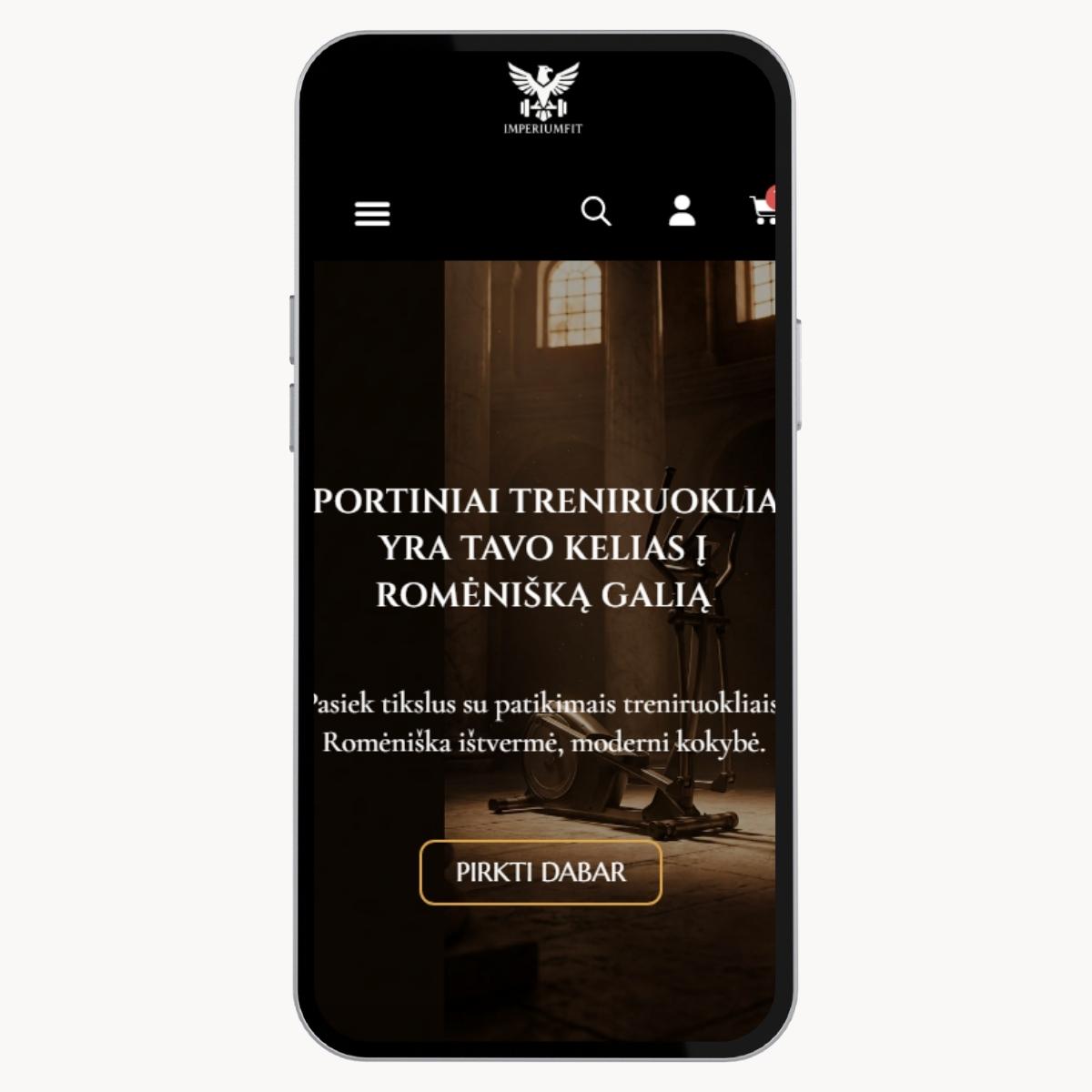 ImperiumFit mockup mobile
