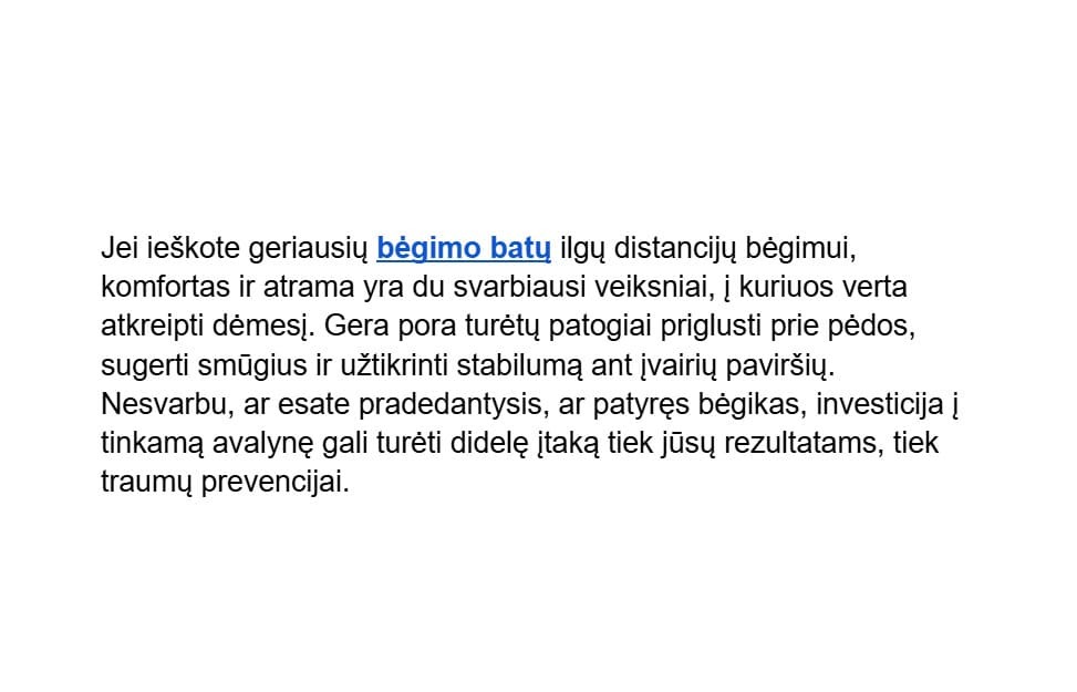 SEO raktažodžių panaudojimas tekste